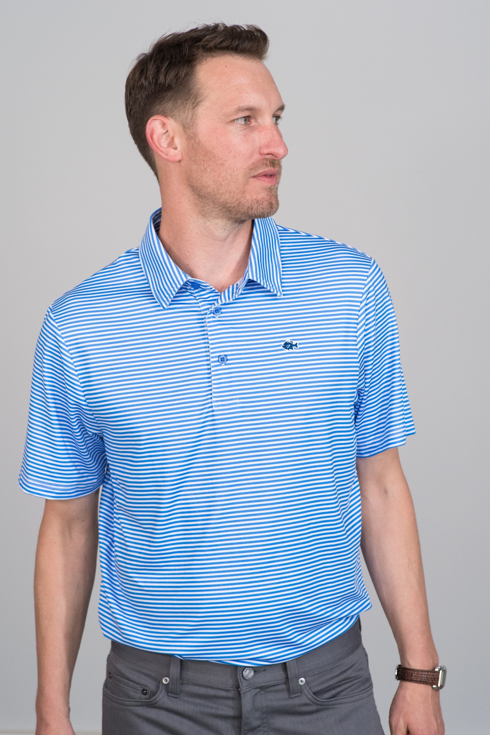 Wawasee Stripe Performance Polo