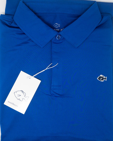 Solid Royal Blue Two Button Polo