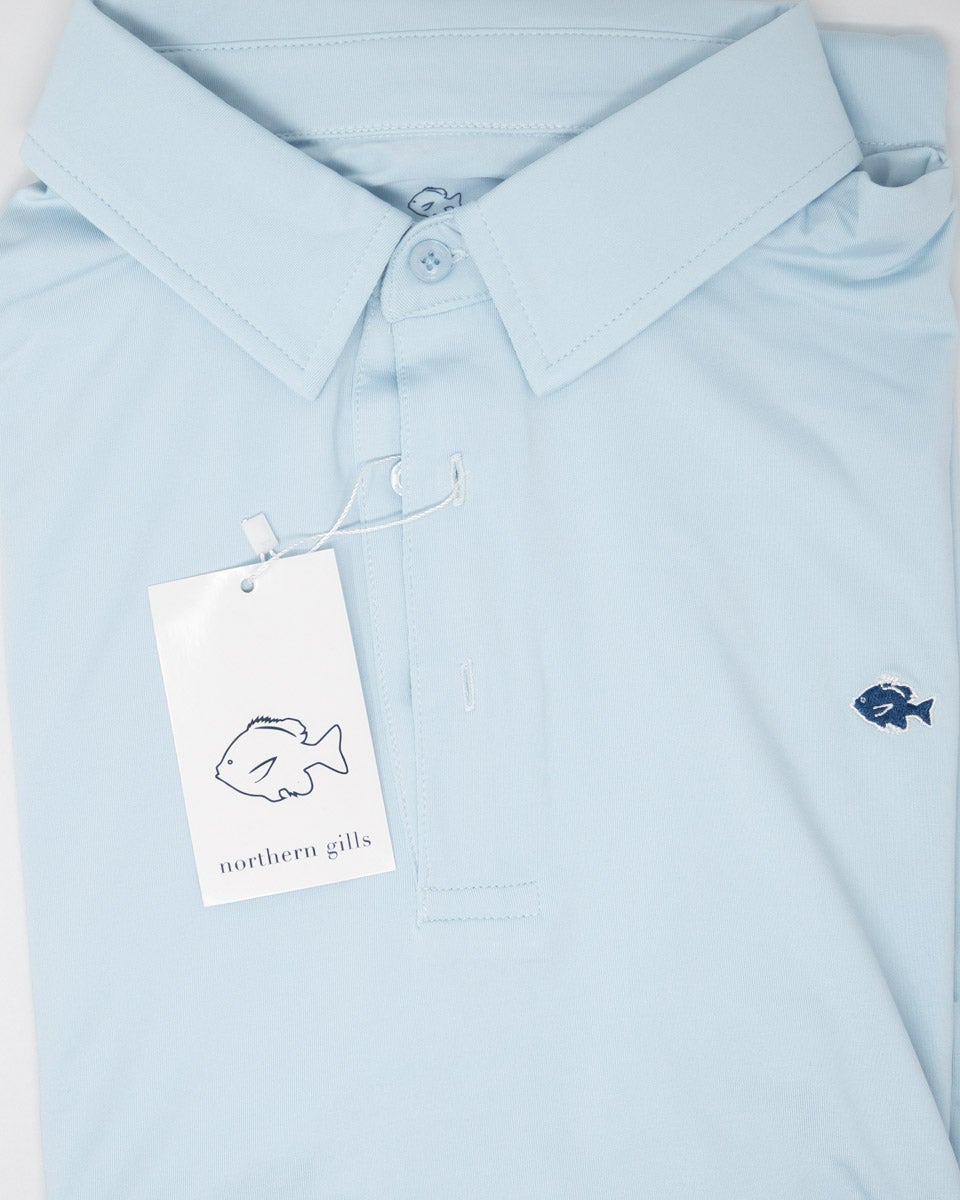 Solid Light Blue Weekender Performance Polo